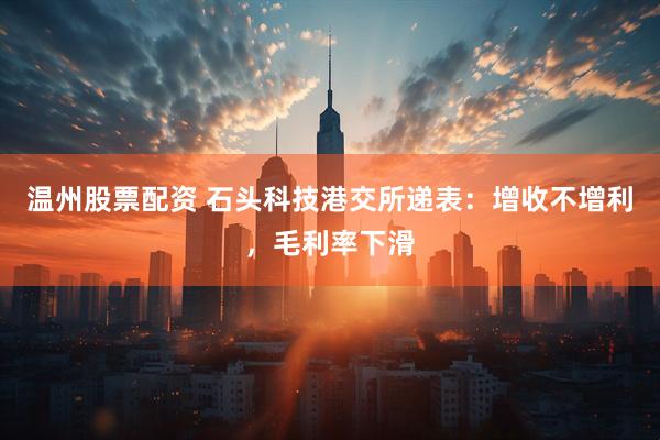 温州股票配资 石头科技港交所递表：增收不增利，毛利率下滑